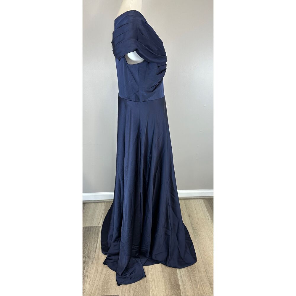 THEIA Francesca Twist A Line Gown Size US14 $795 - Picture 8 of 11